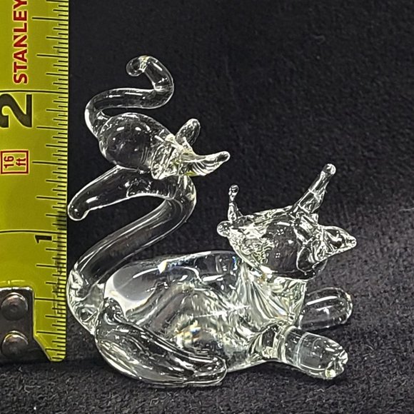 Small Cat mouse hand blown glass figurine - Picture 6 of 6